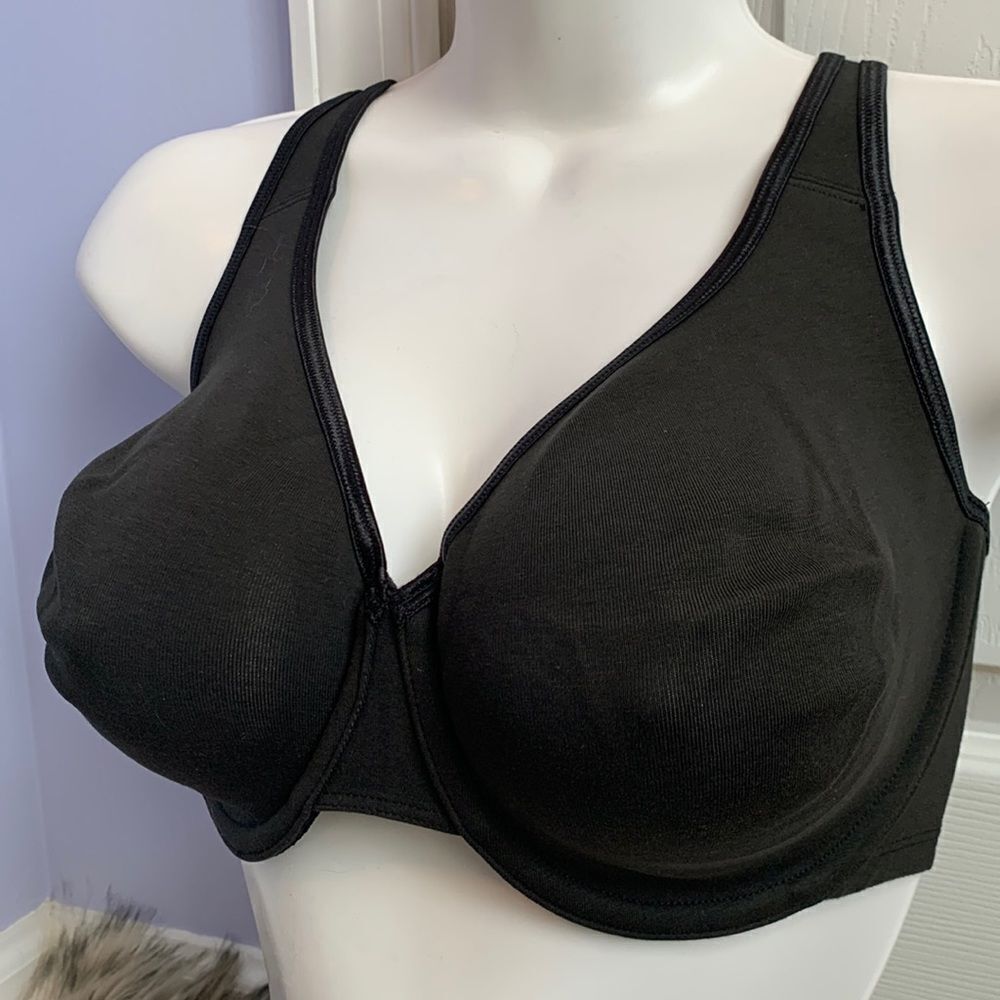 Lane Bryant Cacique Cotton Unlined Full Coverage Bra Black